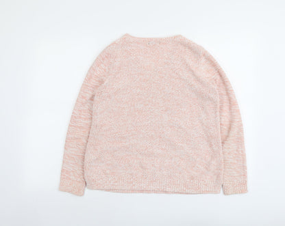 Womens UK Size 12 M&Co Pink Pullover Jumper