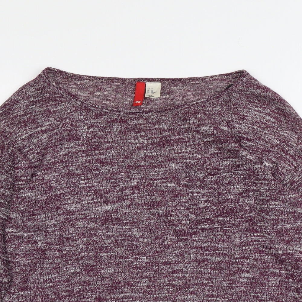 Womens UK Size XS H&M Purple Pullover Jumper
