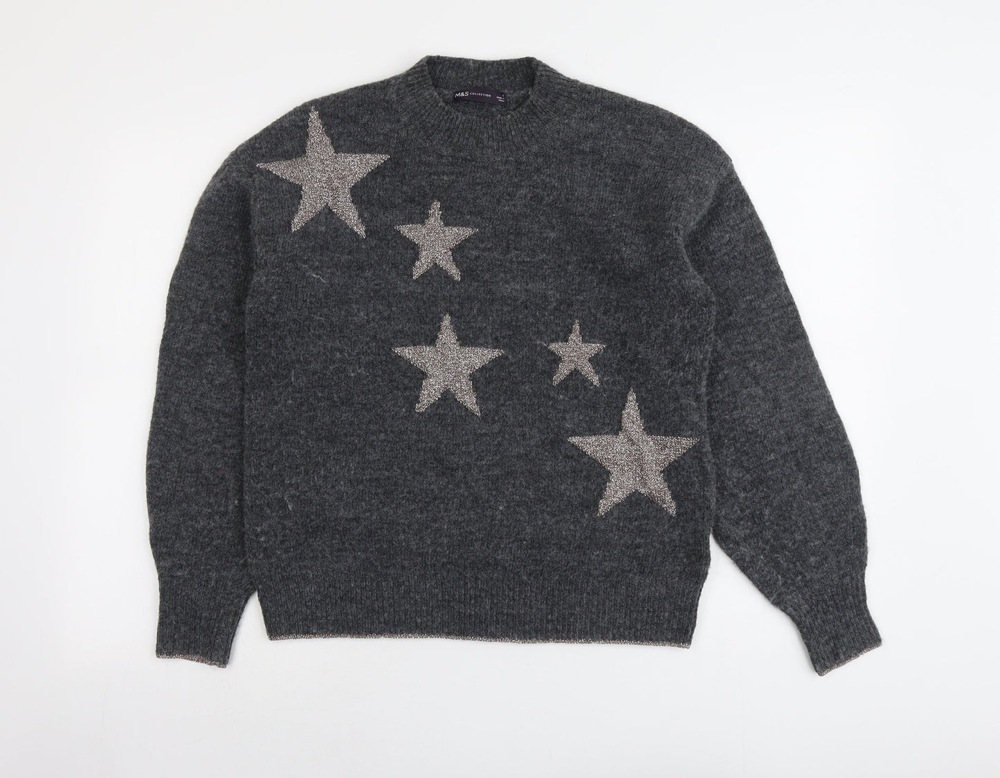 Womens UK Size S Marks and Spencer Grey Pullover Jumper