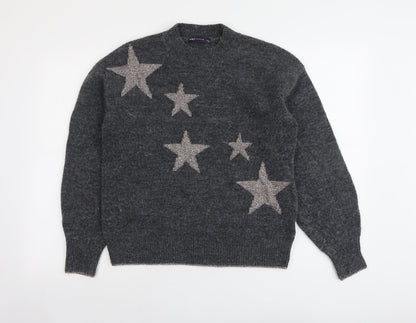 Womens UK Size S Marks and Spencer Grey Pullover Jumper