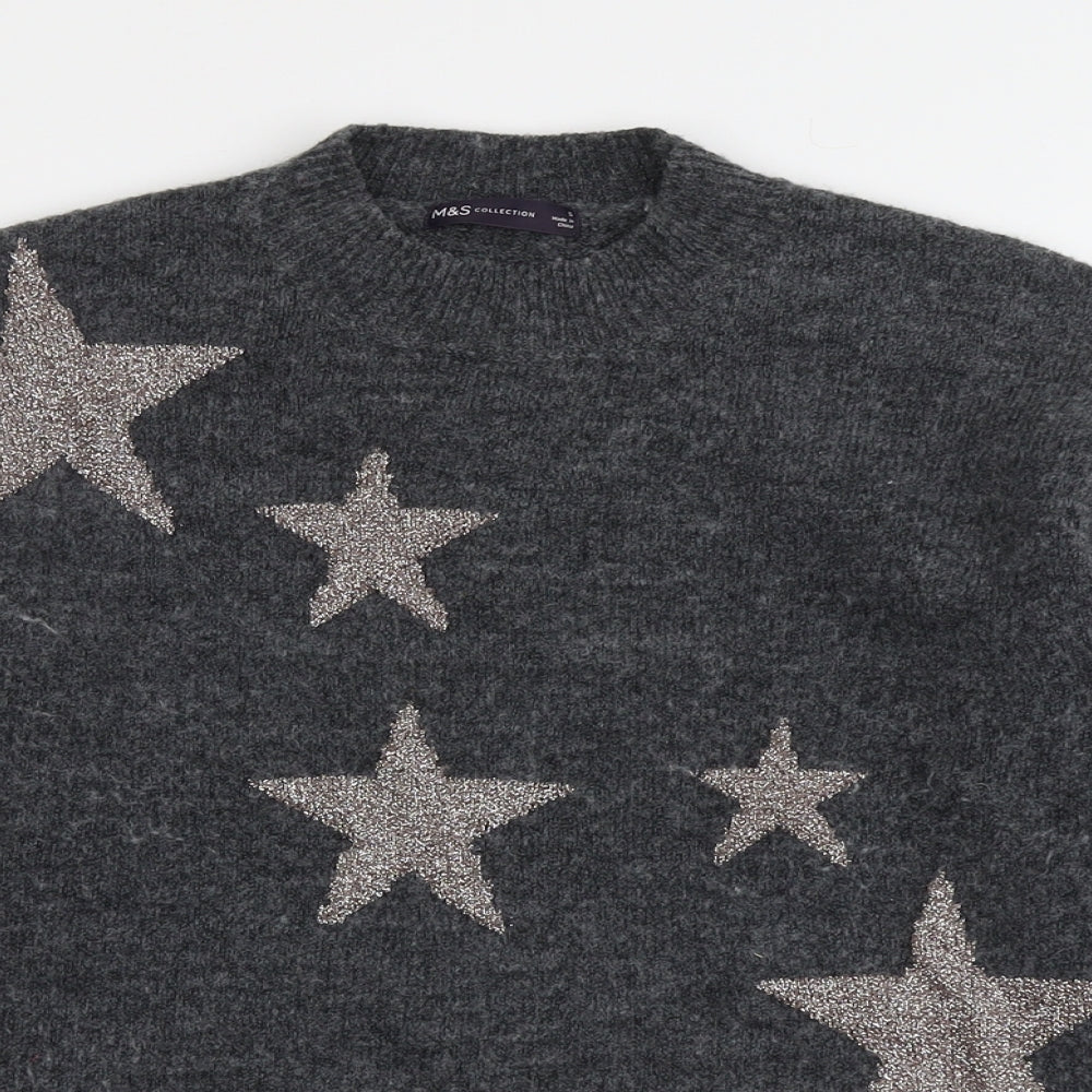Womens UK Size S Marks and Spencer Grey Pullover Jumper