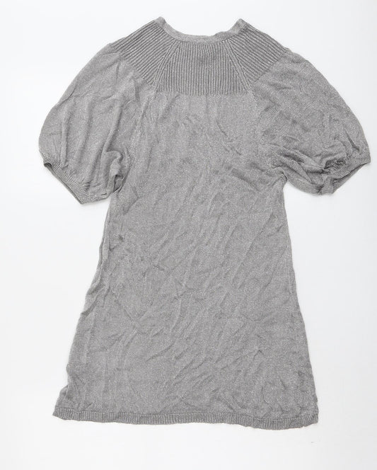 Womens UK Size 12 New Look Silver Pullover Jumper