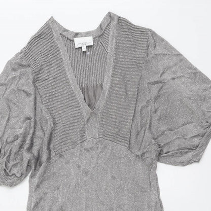 Womens UK Size 12 New Look Silver Pullover Jumper