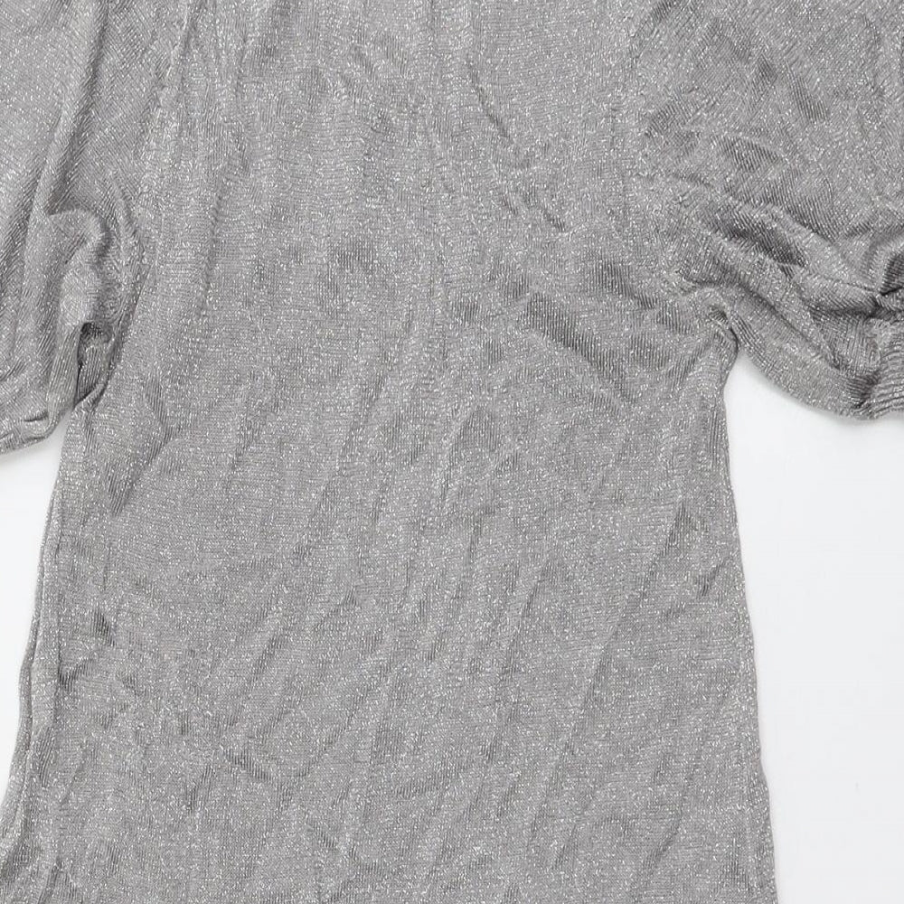 Womens UK Size 12 New Look Silver Pullover Jumper