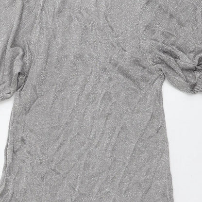 Womens UK Size 12 New Look Silver Pullover Jumper