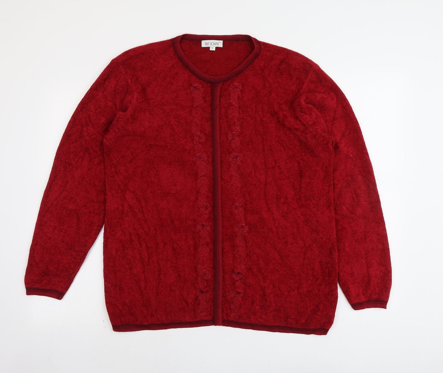 Womens UK Size L Fay Louise Red Pullover Jumper