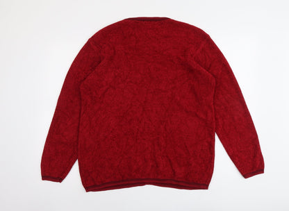 Womens UK Size L Fay Louise Red Pullover Jumper