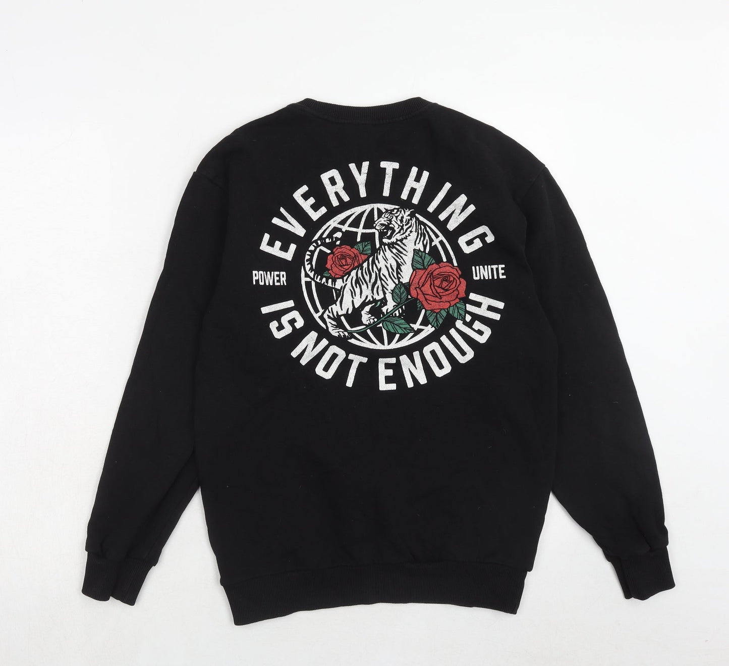 Mens UK Size XS H&M Black Pullover Sweatshirt