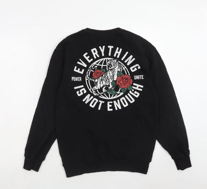 Mens UK Size XS H&M Black Pullover Sweatshirt
