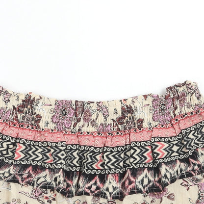 Womens UK Size 8 New Look Multicoloured Basic Blouse