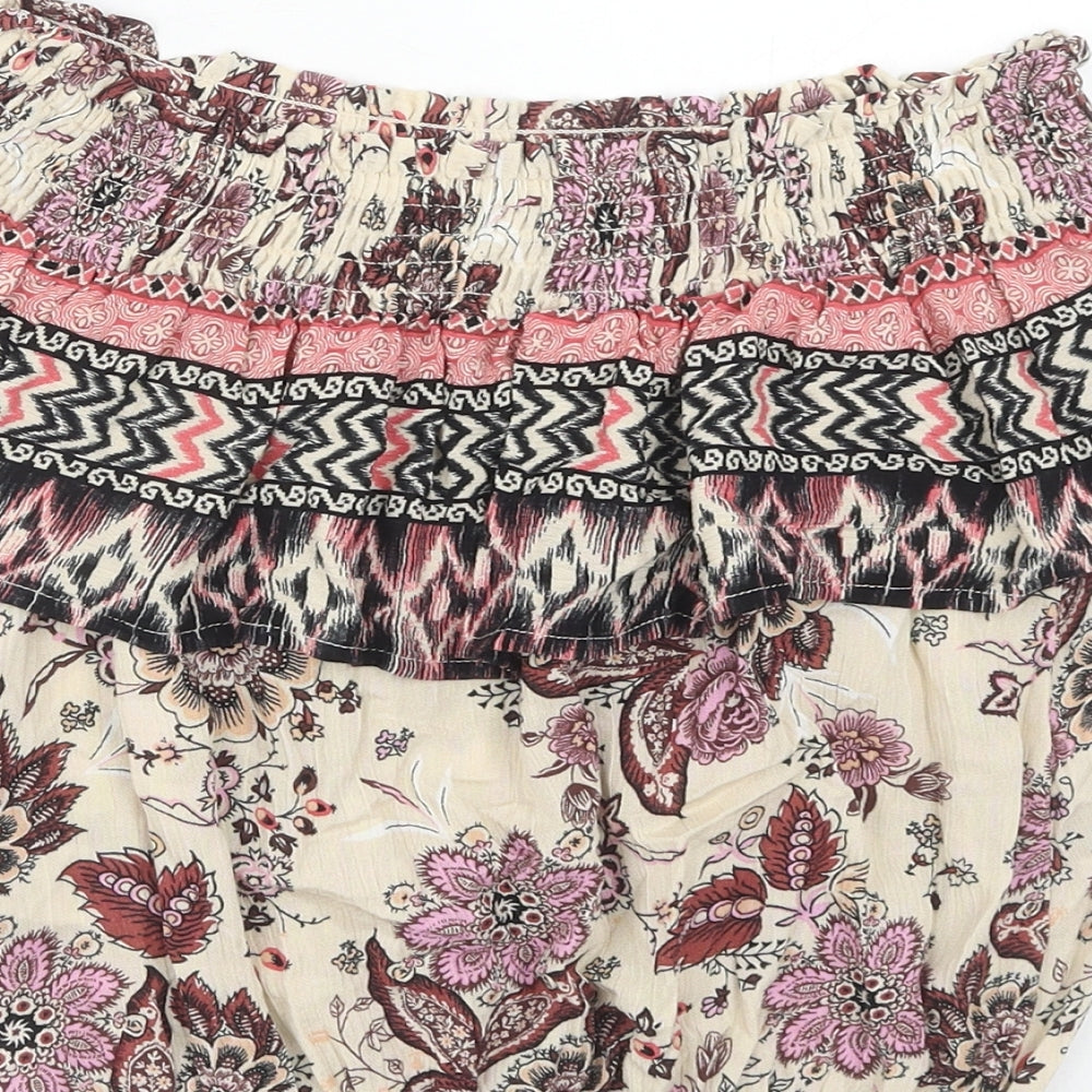 Womens UK Size 8 New Look Multicoloured Basic Blouse