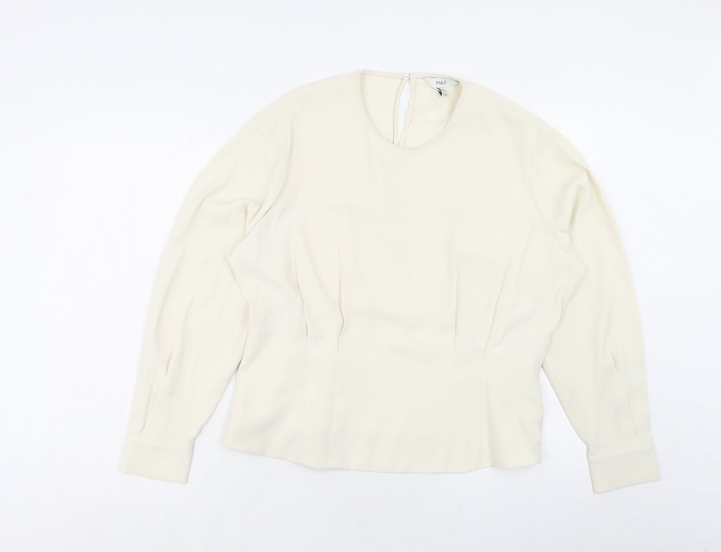 Womens UK Size 18 Marks and Spencer Ivory Basic Blouse