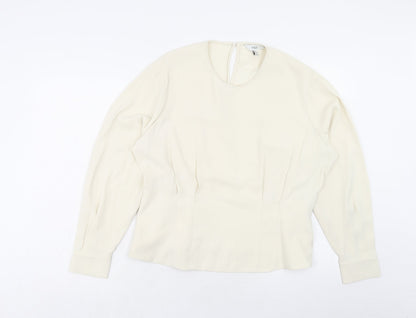 Womens UK Size 18 Marks and Spencer Ivory Basic Blouse
