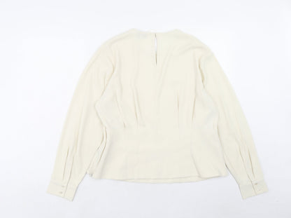 Womens UK Size 18 Marks and Spencer Ivory Basic Blouse