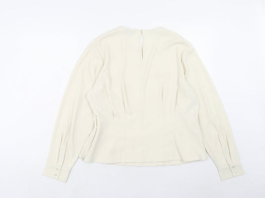 Womens UK Size 18 Marks and Spencer Ivory Basic Blouse