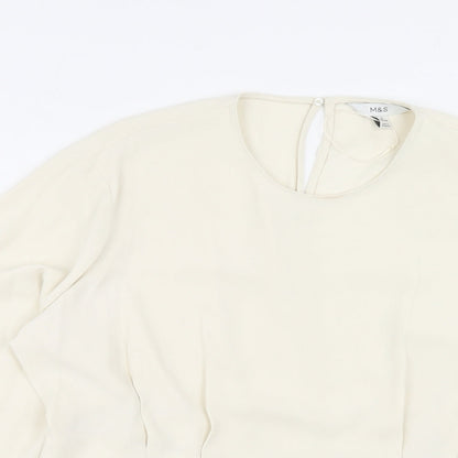 Womens UK Size 18 Marks and Spencer Ivory Basic Blouse
