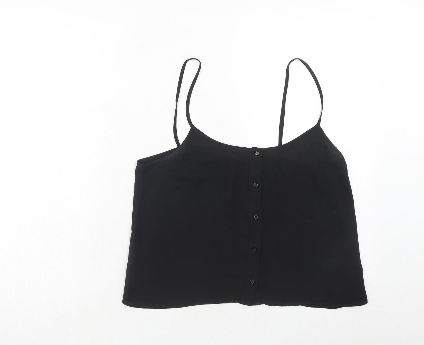 Womens UK Size 12 Topshop Black Basic Tank