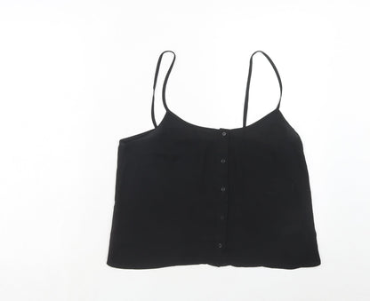 Womens UK Size 12 Topshop Black Basic Tank