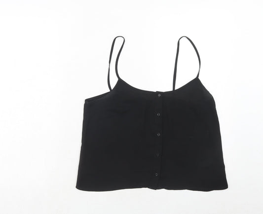 Womens UK Size 12 Topshop Black Basic Tank