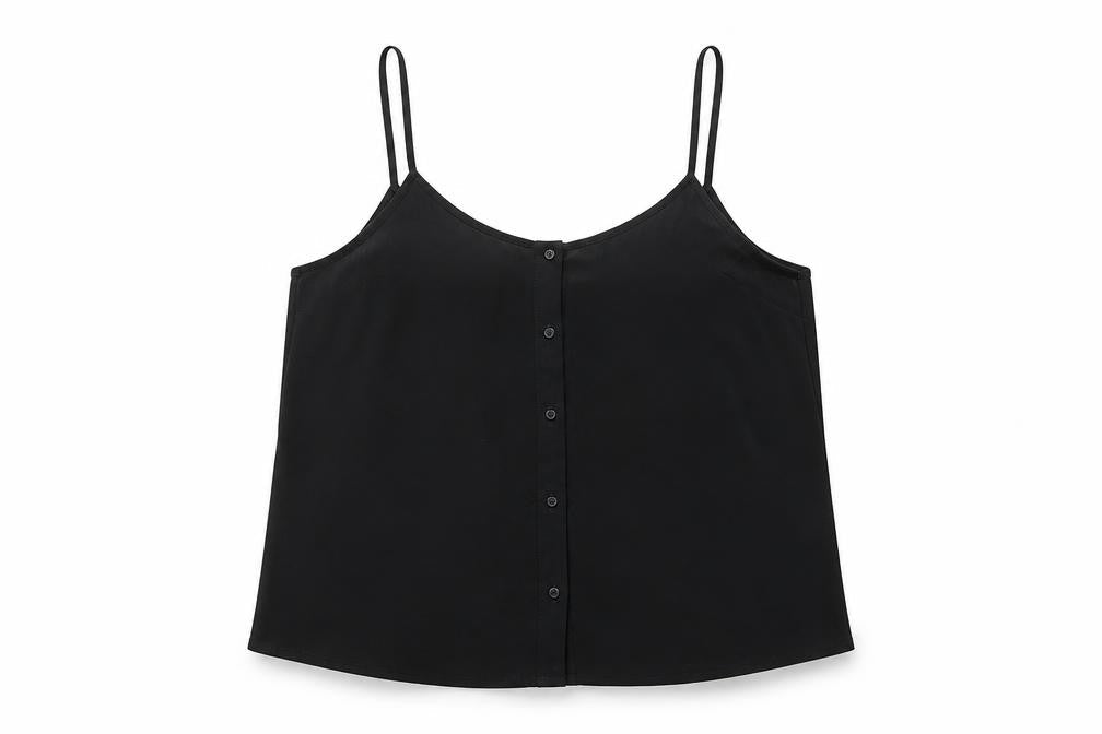 Womens UK Size 12 Topshop Black Basic Tank