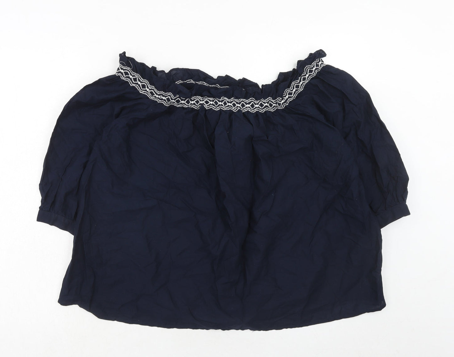 Womens UK Size 8 Marks and Spencer Blue Basic Blouse