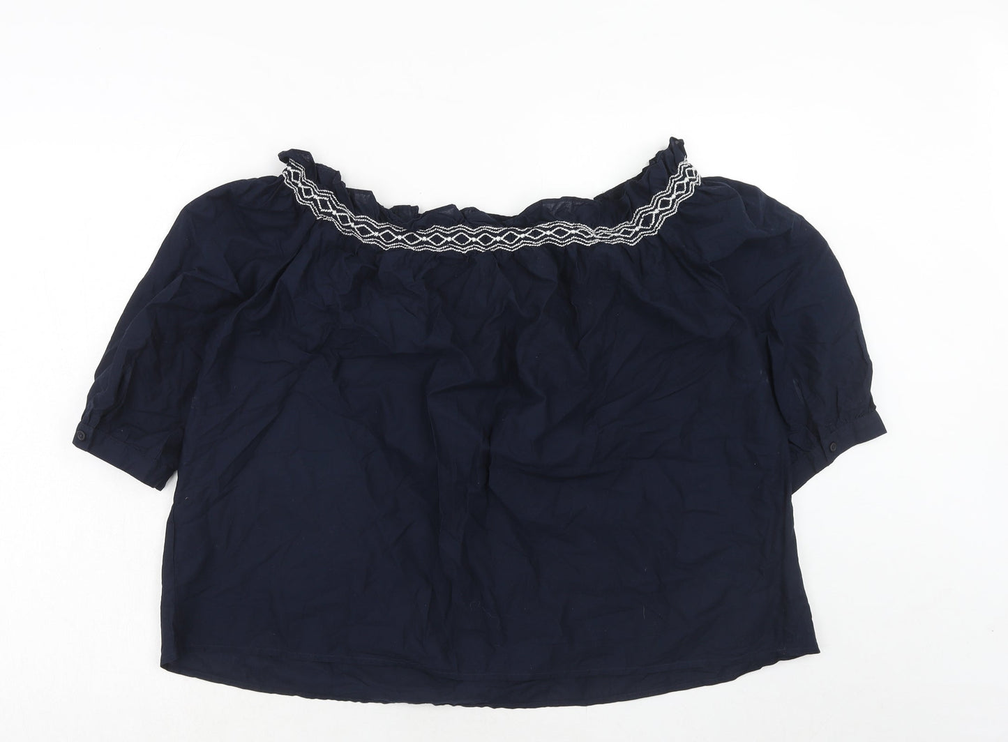Womens UK Size 8 Marks and Spencer Blue Basic Blouse