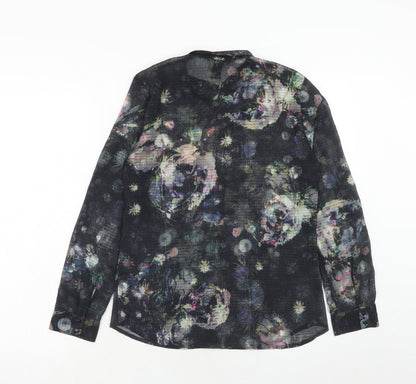 Womens UK Size 8 H&M Multicoloured Basic Button-Up