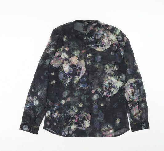 Womens UK Size 8 H&M Multicoloured Basic Button-Up