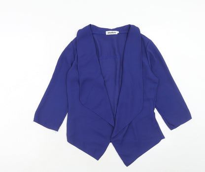 Abollria Womens Blue Polyester Kimono Blouse Size S V-Neck