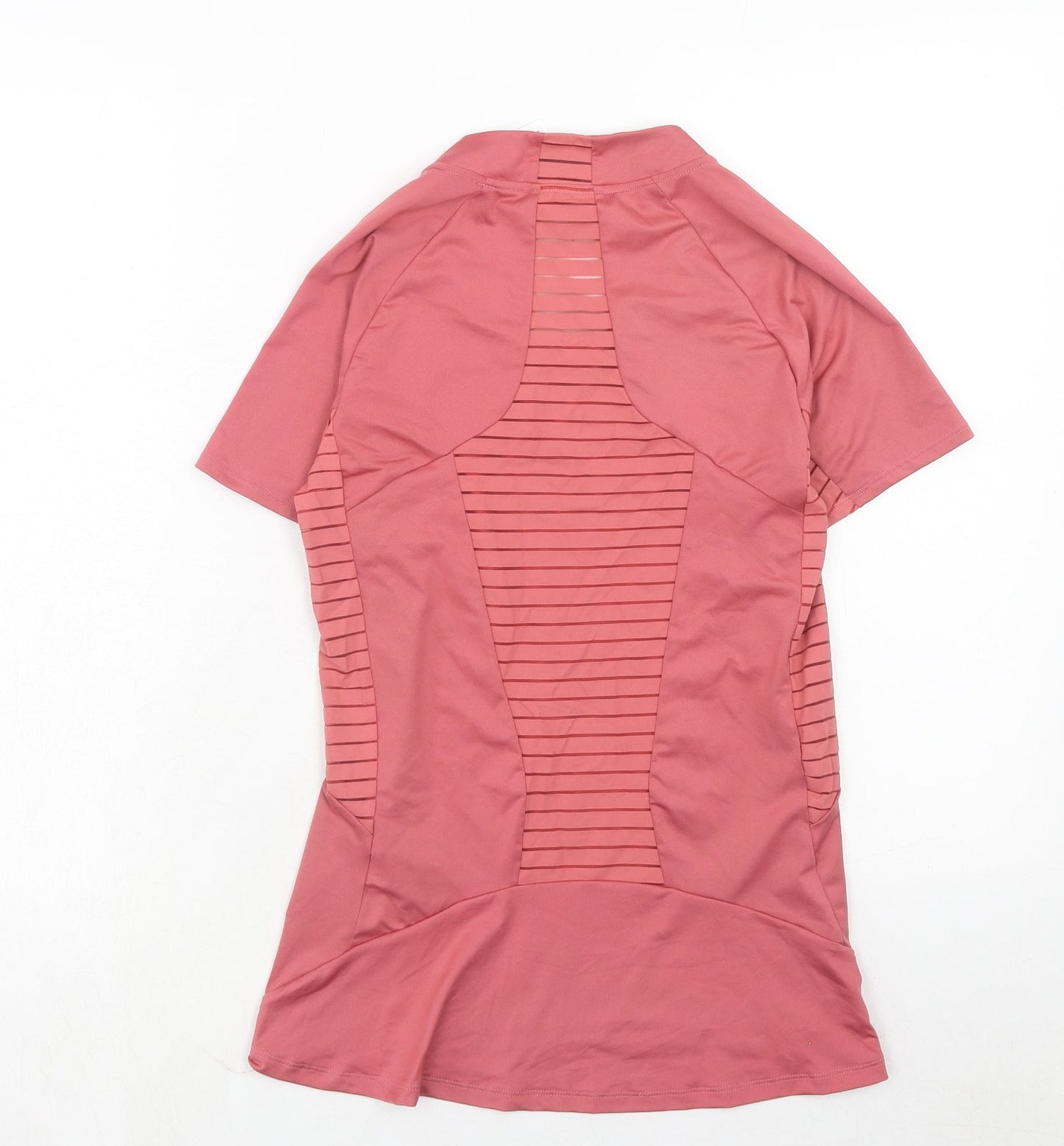 DECATHLON Womens Pink Polyester Basic T-Shirt Size XS Round Neck Pullover