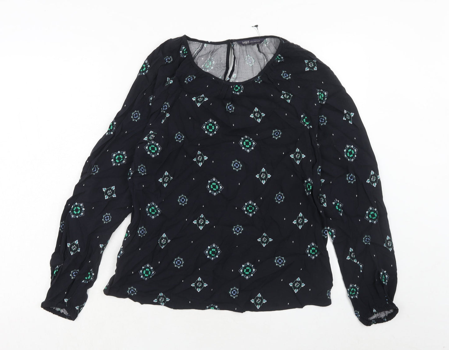 Womens UK Size 6 Marks and Spencer Blue Basic Blouse