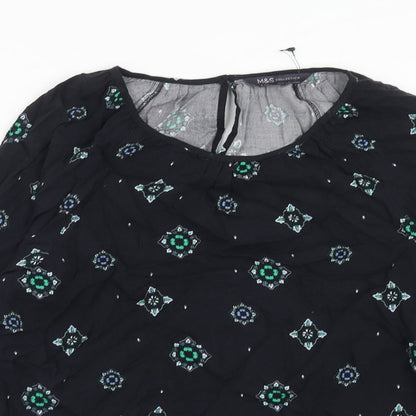 Womens UK Size 6 Marks and Spencer Blue Basic Blouse