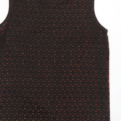 Berkertex Womens Brown Nylon Basic Tank Size 14 Round Neck