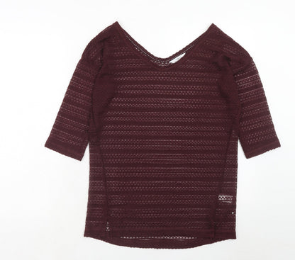 Womens UK Size 8 NEXT Purple Pullover Jumper