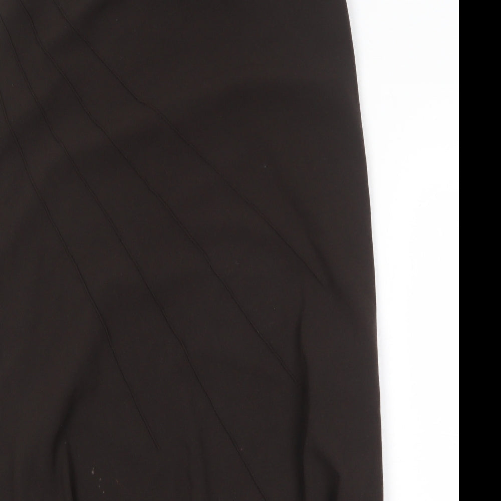 Mia Moda Womens Brown Polyester Swing Skirt Size 31 in
