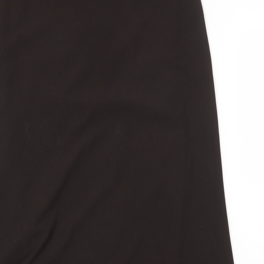 Mia Moda Womens Brown Polyester Swing Skirt Size 31 in
