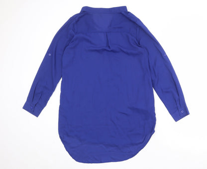 Womens UK Size 12 Zanzea Blue Basic Blouse