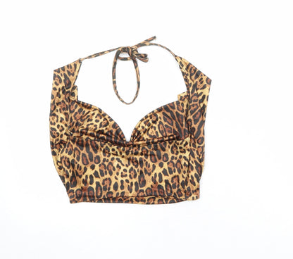 Womens UK Size 8 Missguided Brown Basic Tank
