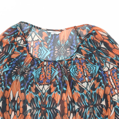 Womens UK Size 10 New Look Multicoloured Basic Blouse