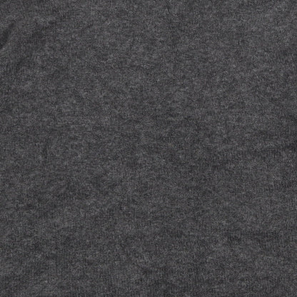 H&M Womens Grey V-Neck Acrylic Pullover Jumper Size M