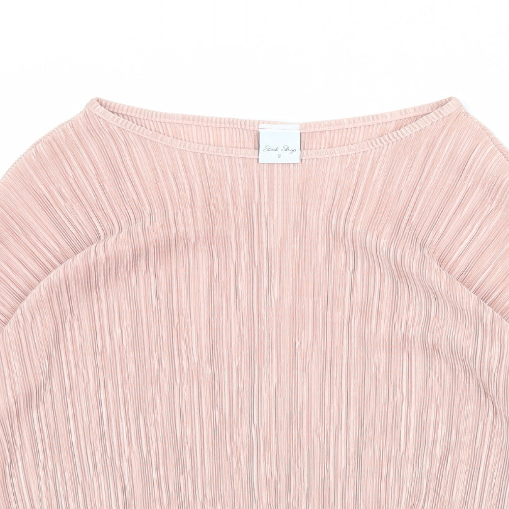 Womens UK Size S Stock Shop Pink Basic Blouse