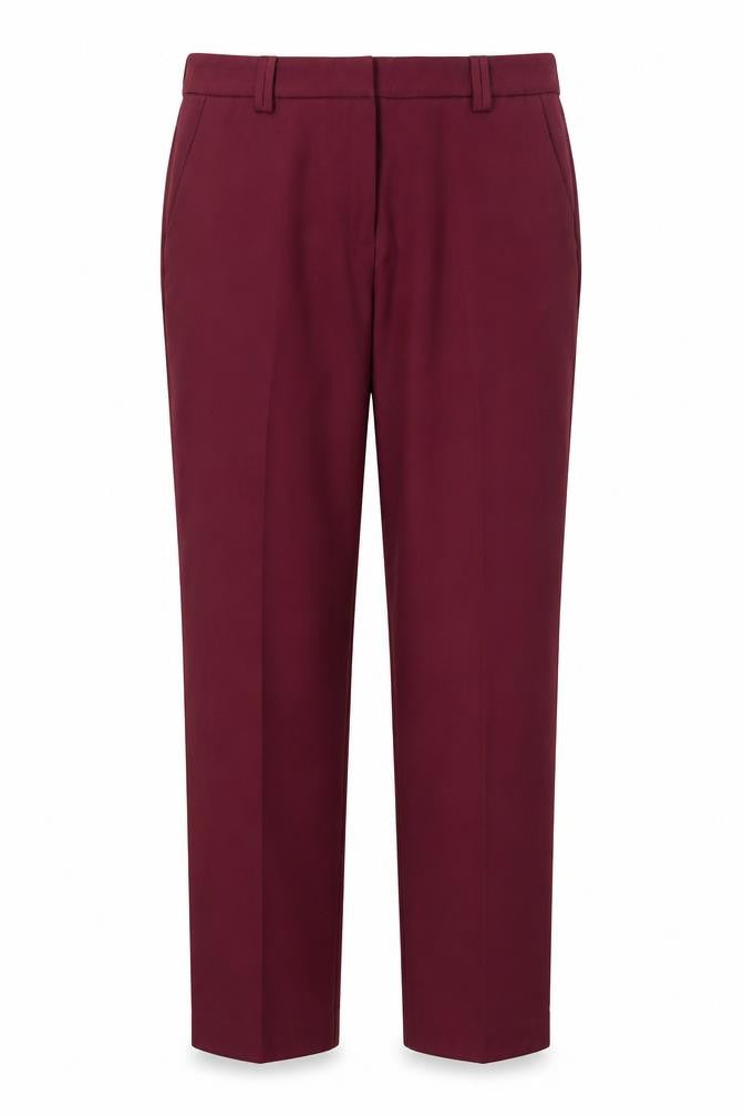 Marks and Spencer Womens Red Polyester Chino Trousers Size 36 in Regular Zip