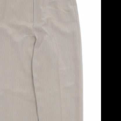 Country Casuals Womens Beige Polyester Trousers Size 10 Regular Zip