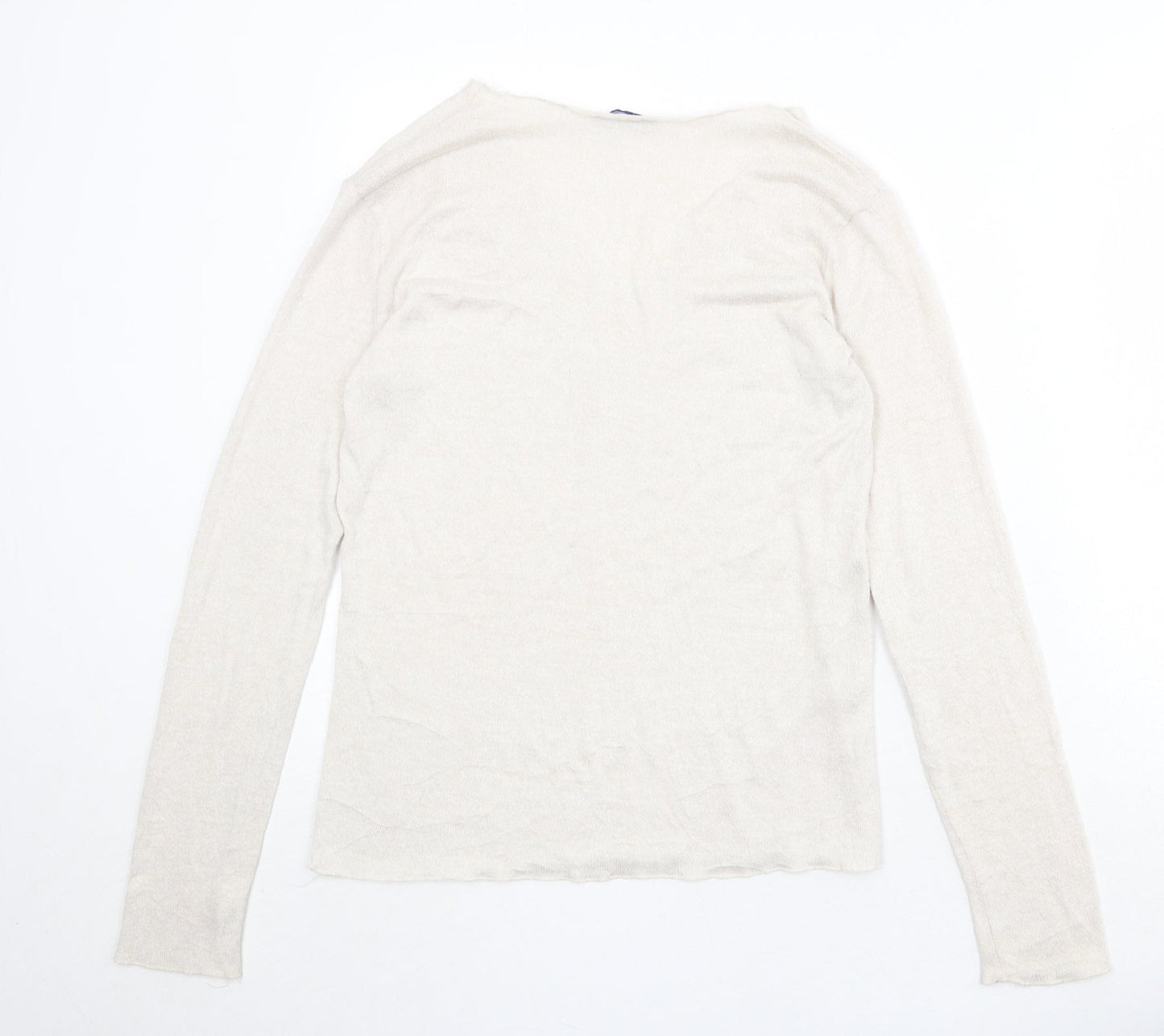 Womens UK Size S Zara Beige Pullover Jumper
