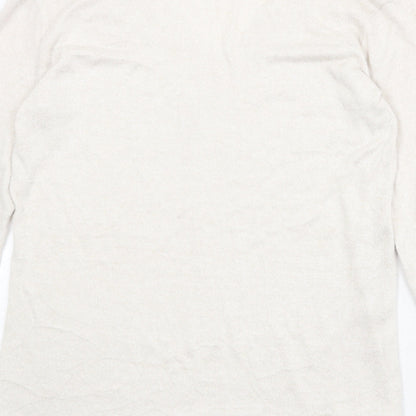 Womens UK Size S Zara Beige Pullover Jumper