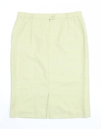 City Combi by Delmod Womens Green Wool A-Line Skirt Size 18 Zip