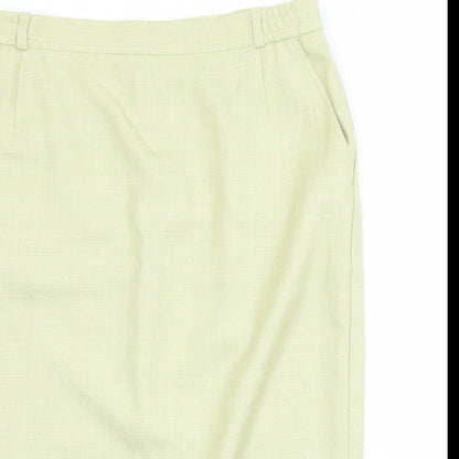 City Combi by Delmod Womens Green Wool A-Line Skirt Size 18 Zip