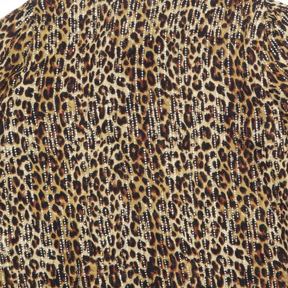Womens UK Size 10 River Island Brown Basic Blouse
