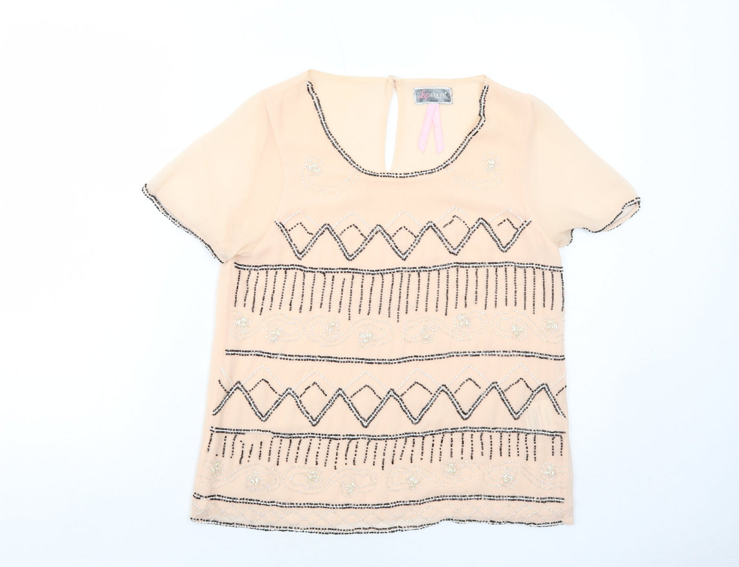 Womens UK Size 10 Lipsy Pink Basic T-Shirt