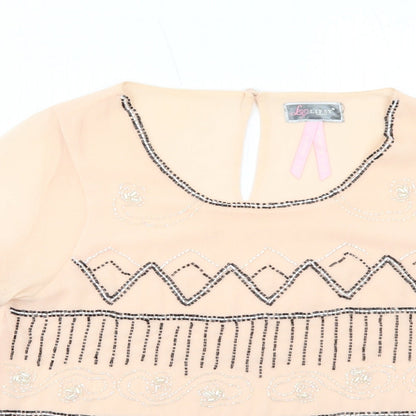 Womens UK Size 10 Lipsy Pink Basic T-Shirt